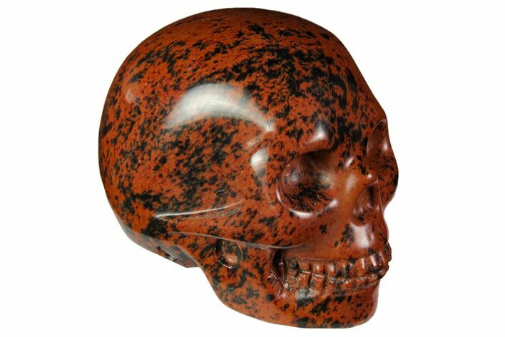 Realistic, Polished Mahogany Obsidian Skull #116313